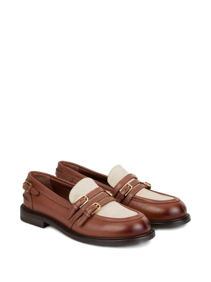 Sandro buckled leather loafers outlook