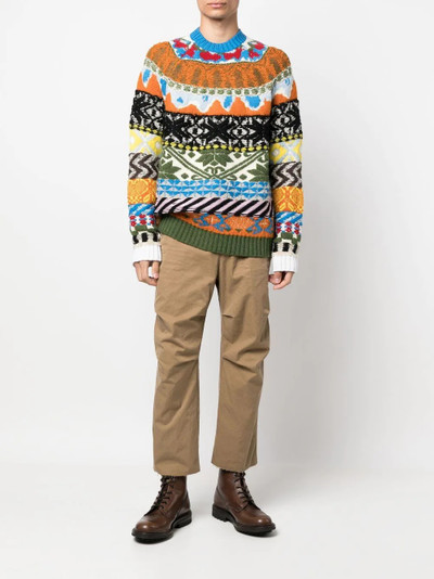 DSQUARED2 patchwork knitted jumper outlook