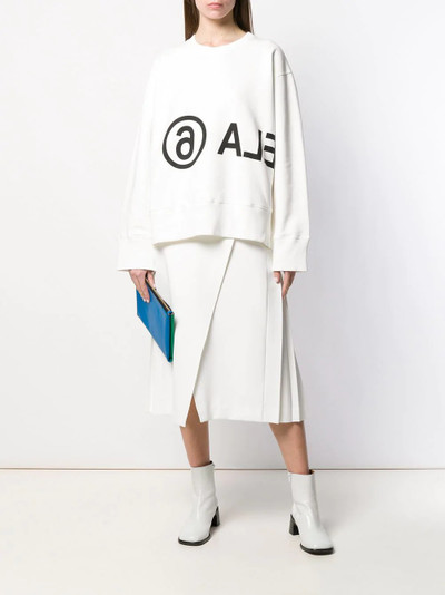 MM6 Maison Margiela printed logo oversized sweatshirt outlook