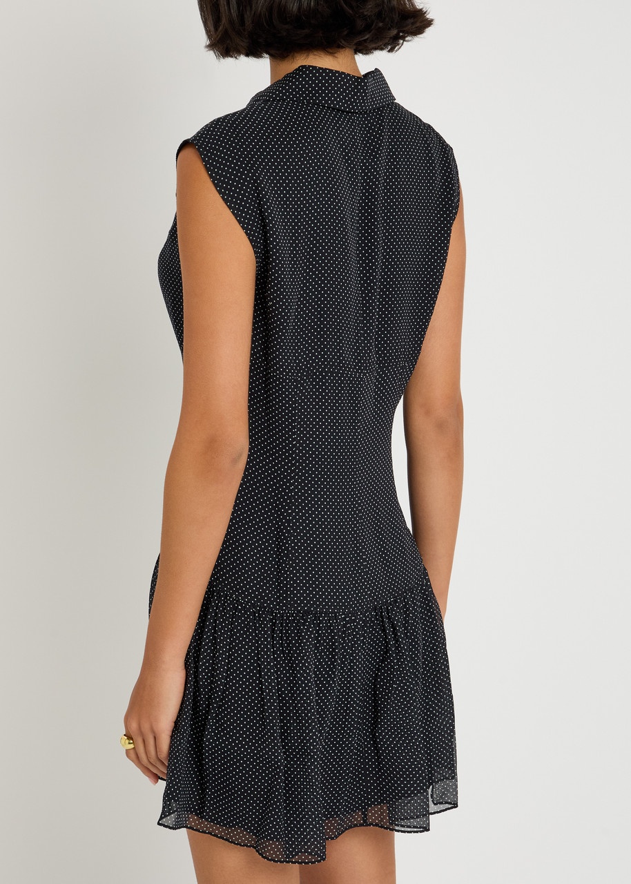 Frame Polka-dot Silk-chiffon Mini Dress - 3