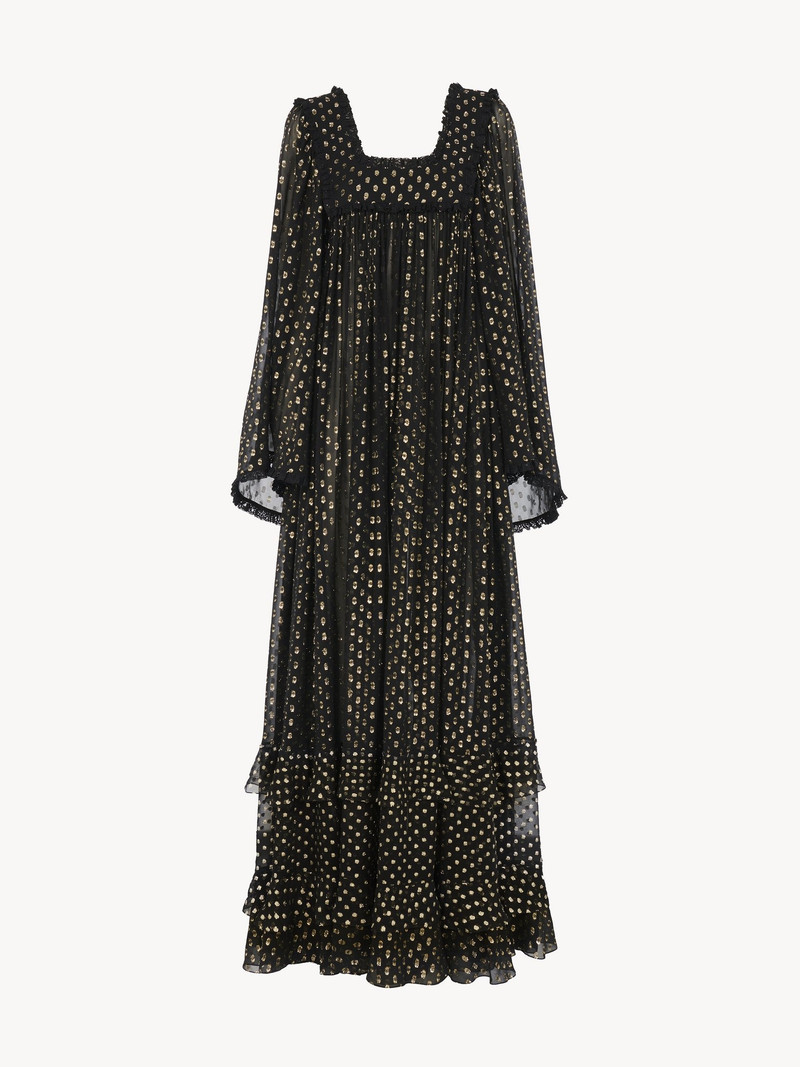 Chloé RUFFLED MAXI DRESS IN LIGHT SILK outlook