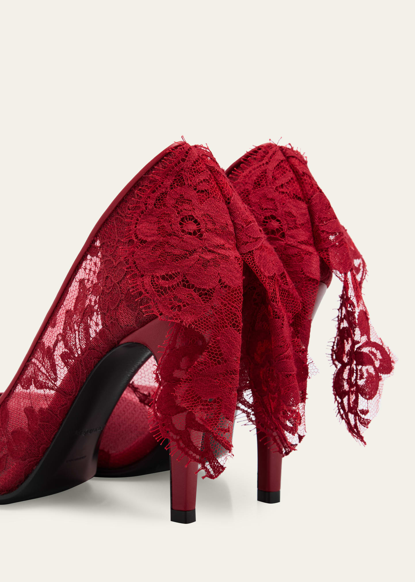 Floral Lace Pumps - 4