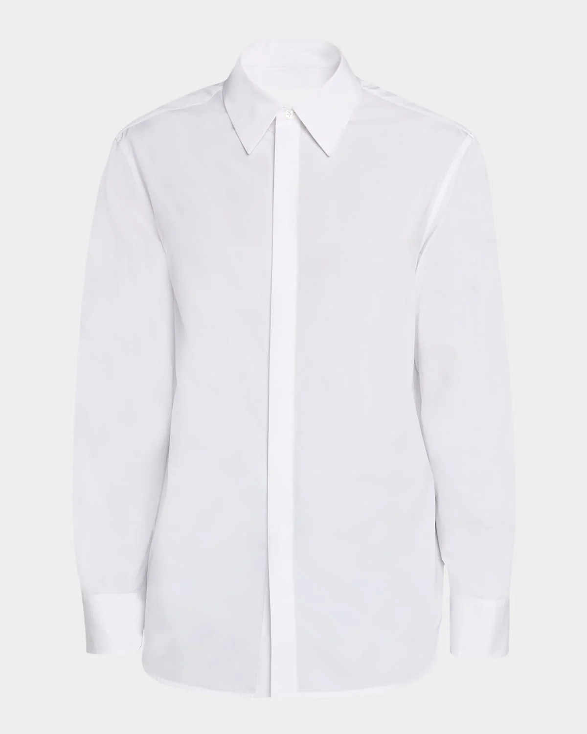 Men's Concealed-Placket Cotton Sport Shirt - 1
