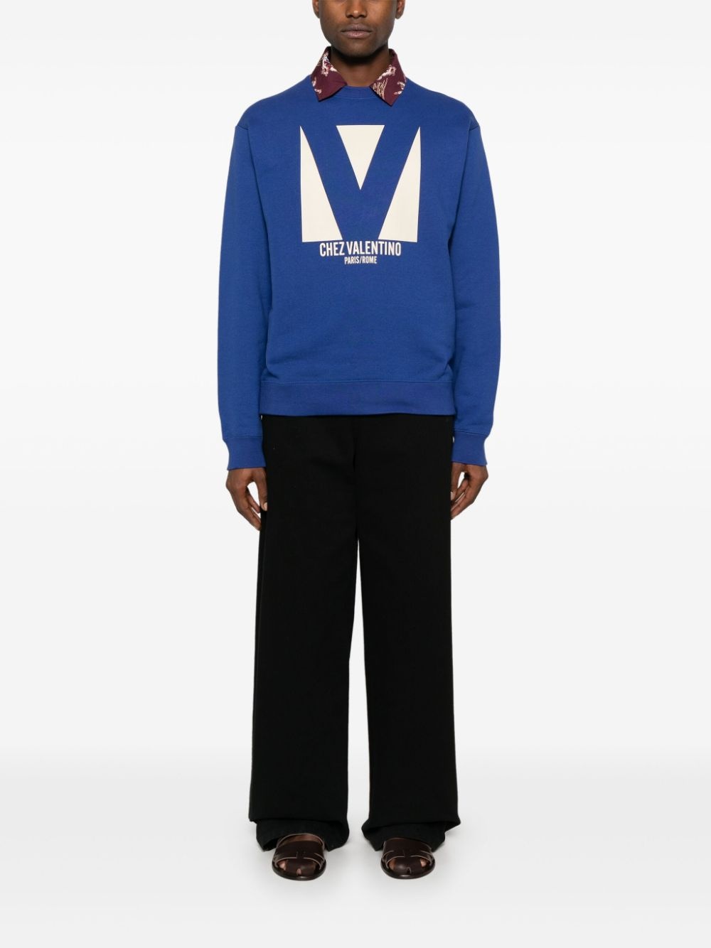 Chez Valentino-print sweatshirt - 2