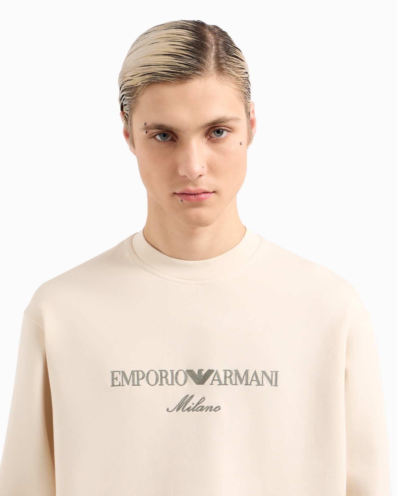 DOUBLE-JERSEY SWEATSHIRT WITH LOGO EMBROIDERY - 5