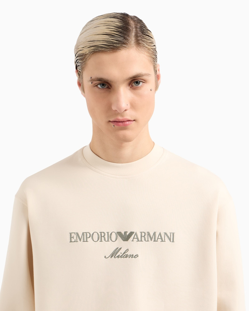 DOUBLE-JERSEY SWEATSHIRT WITH LOGO EMBROIDERY 5