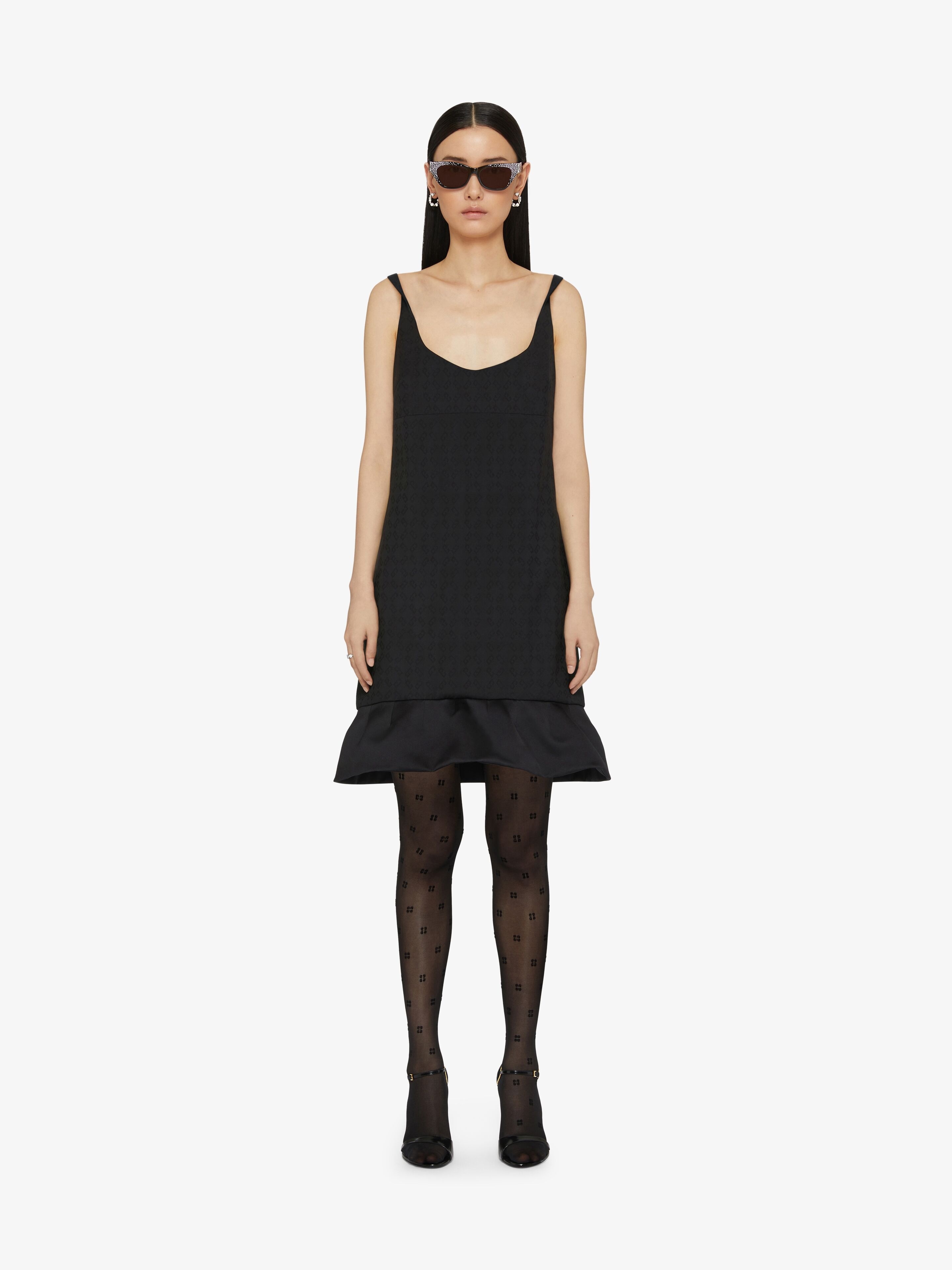 DRESS IN MONOGRAM 72 JACQUARD WITH TWISTED STRAPS - 3