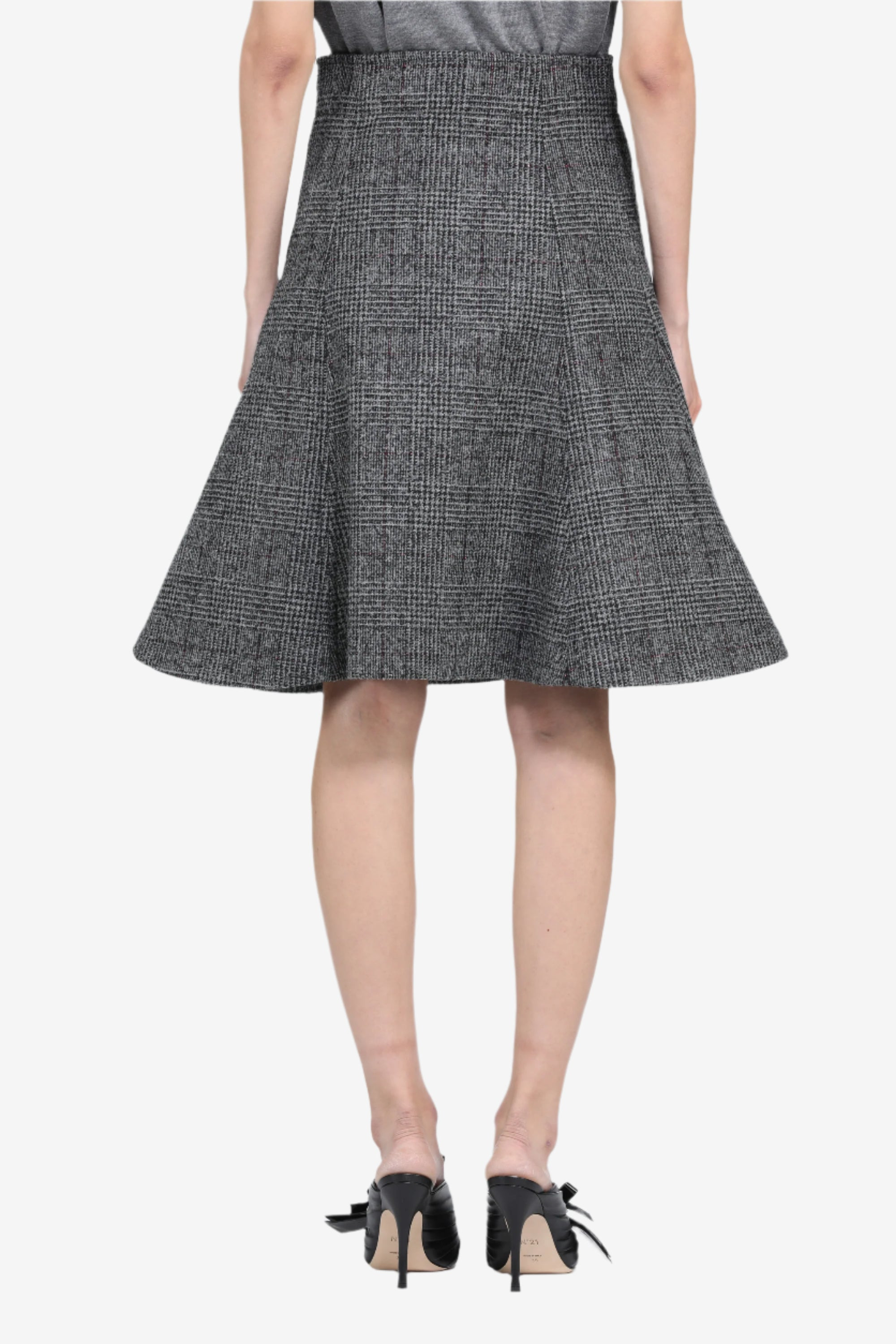 CHECKERED FLARED SKIRT - 2