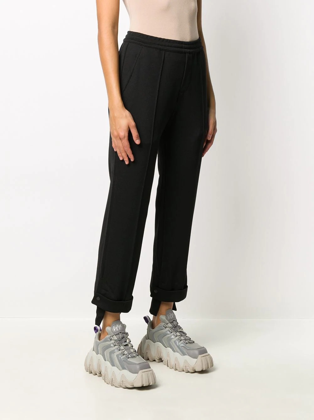 tailored cuffed track pants - 3