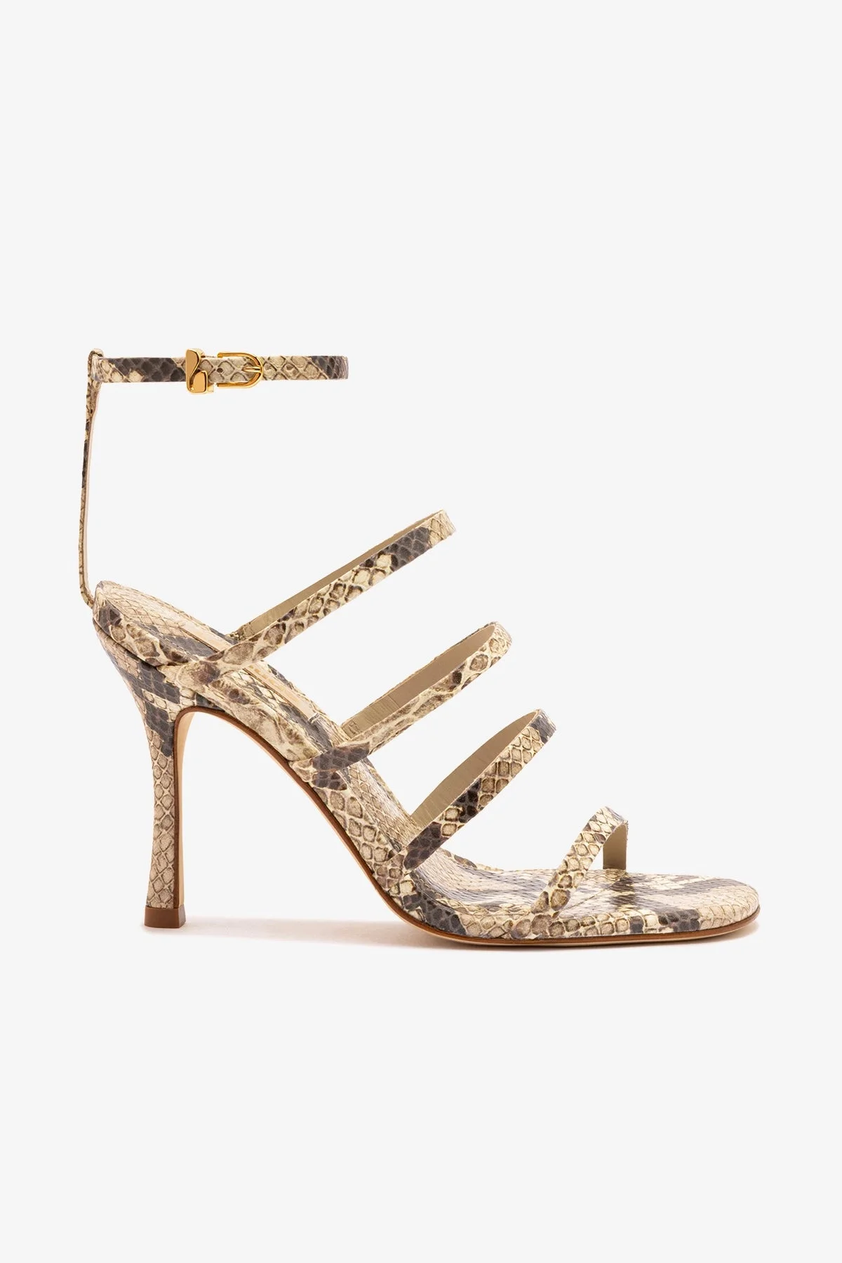 Sasha Sandal In Natural Snake Leather - 1