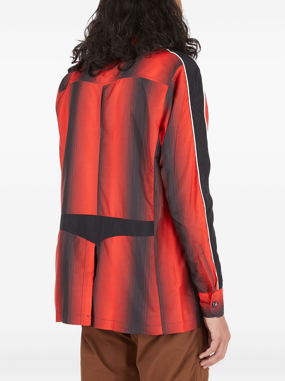 stripe-pattern shirt jacket - 4
