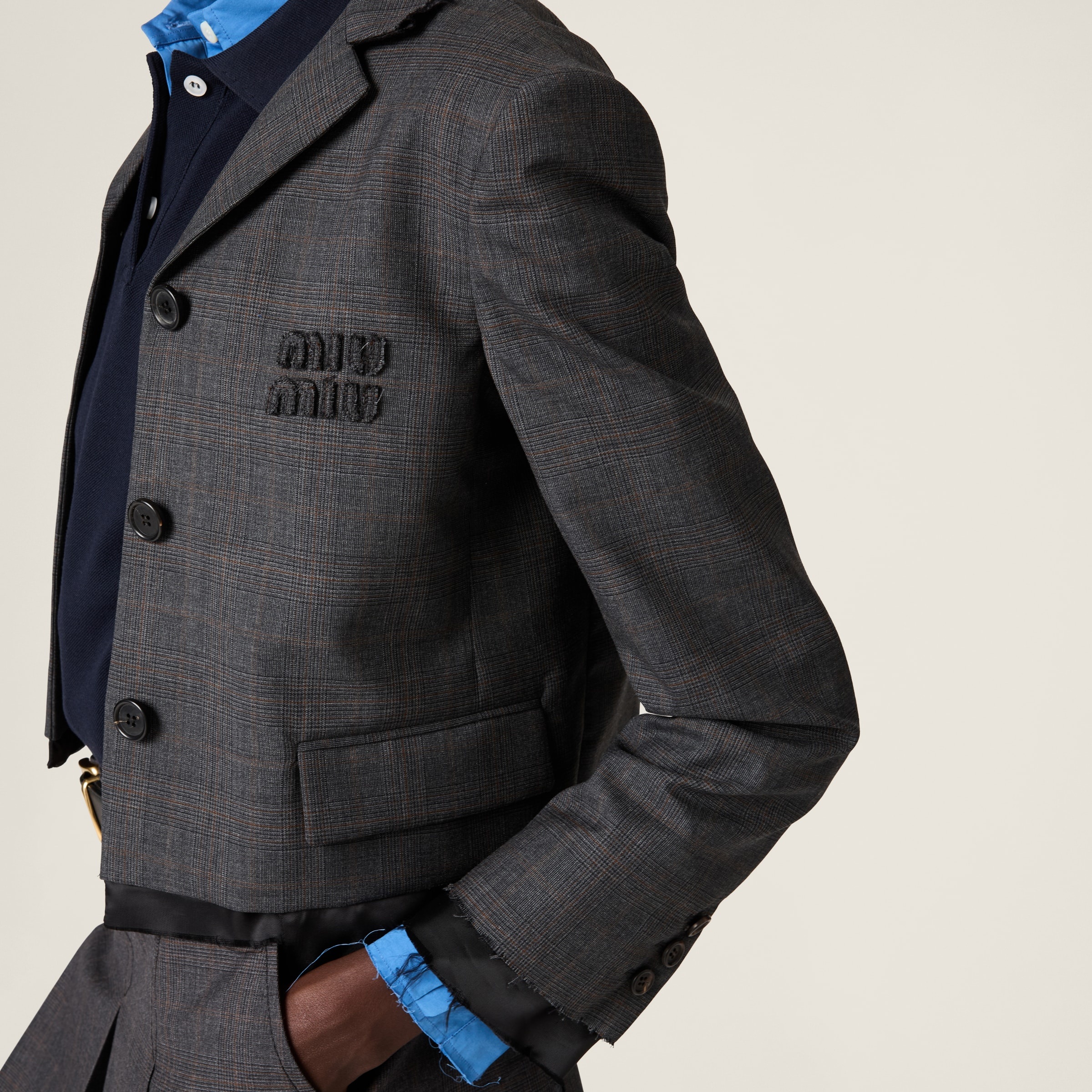 Single-breasted Prince of Wales check jacket - 4