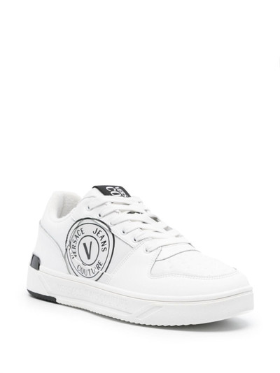 VERSACE JEANS COUTURE Starlight logo-print leather sneakers outlook