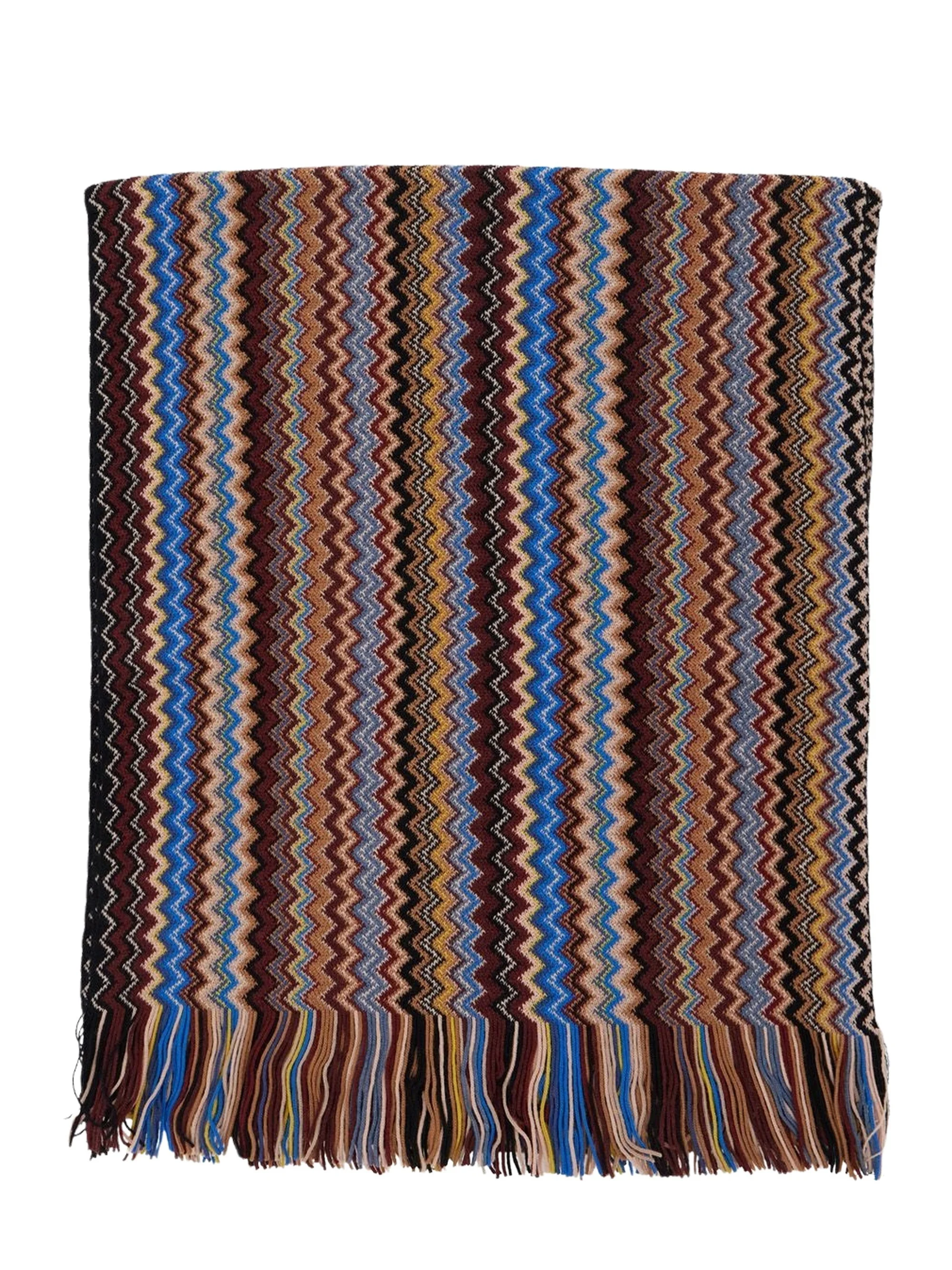 Zigzag Fringed Scarf - 1
