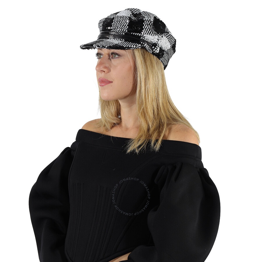 Maison Michel Ladies New Abby Damier Sequin Hat - 2