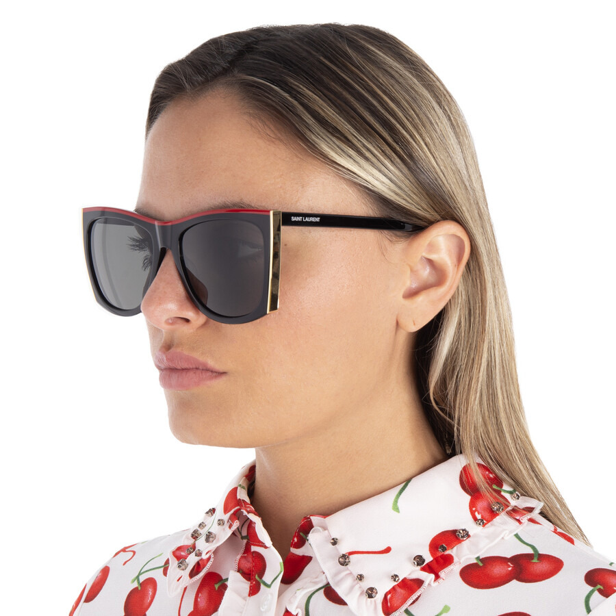Saint Laurent Grey Cat Eye Ladies Sunglasses SL 539 PALOMA 001 58 - 2