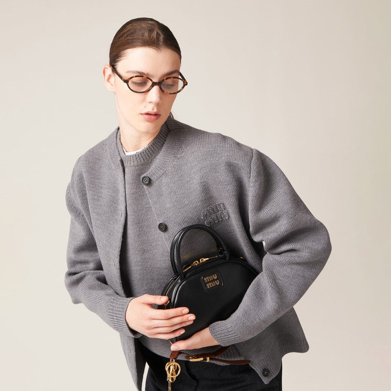 Wool and nylon knit cardigan 3