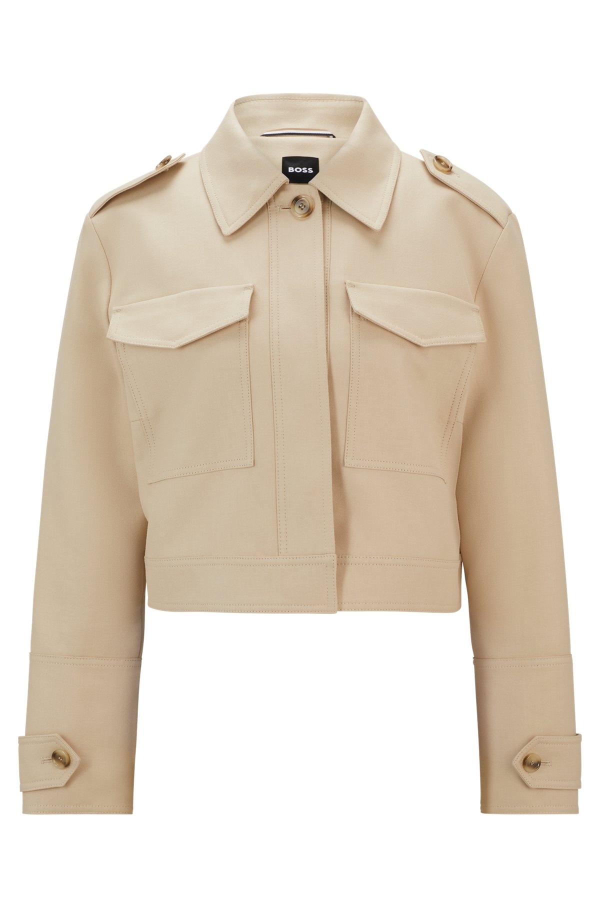 REGULAR-FIT JACKET IN A COTTON BLEND - 1
