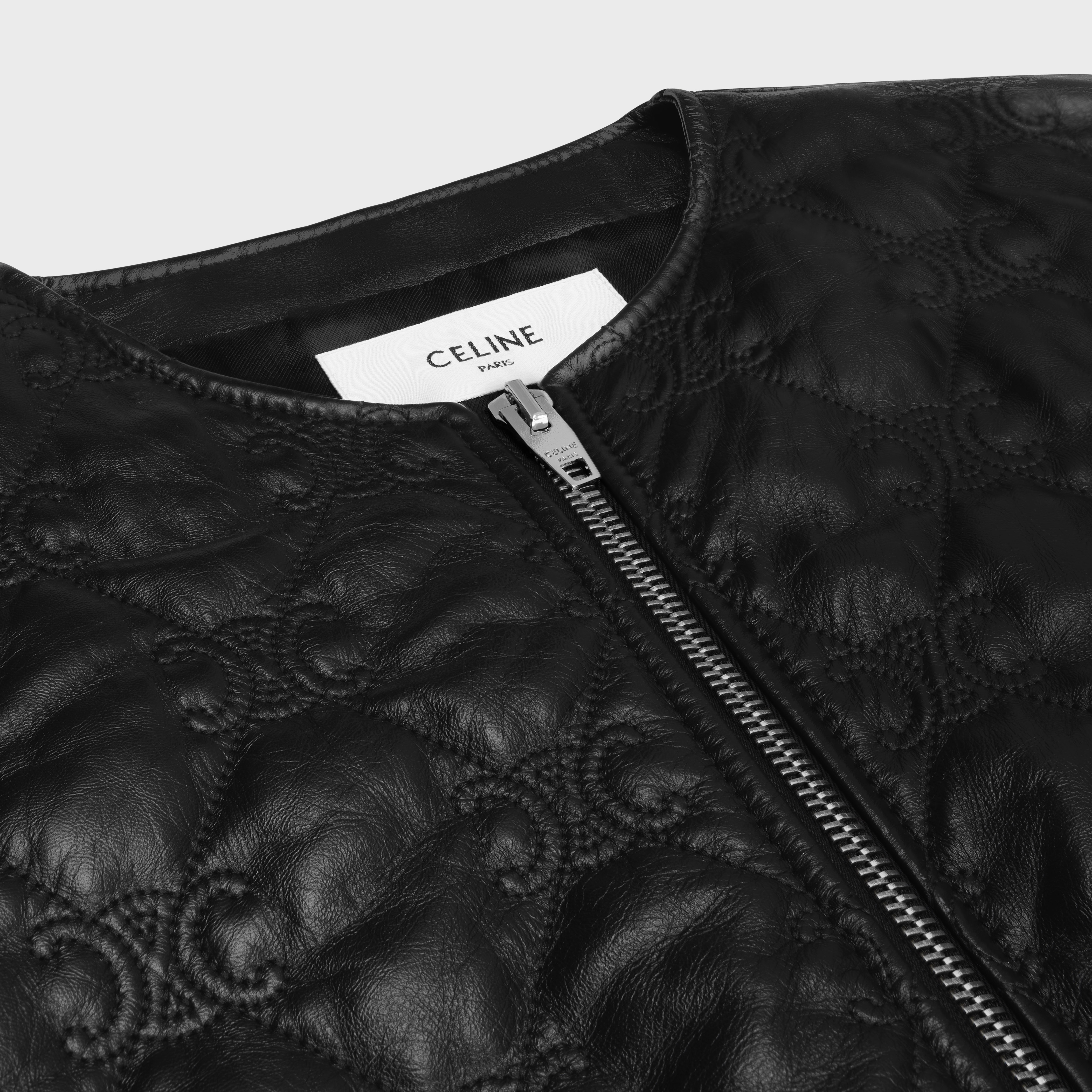 triomphe bomber jacket in soft lambskin - 3