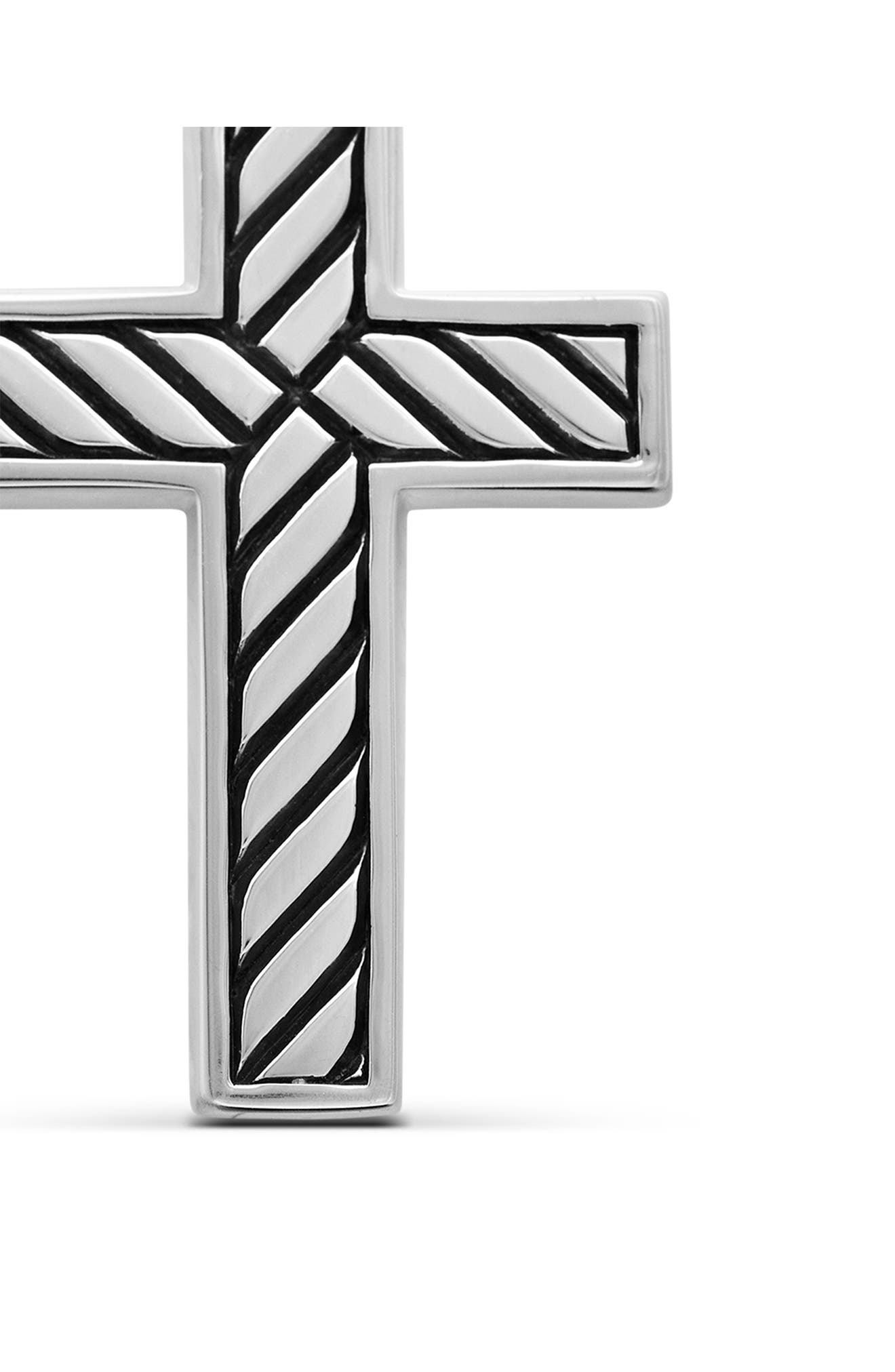 David Yurman Inlay Cross Pendant in Silver/Black Onyx at Nordstrom - 7