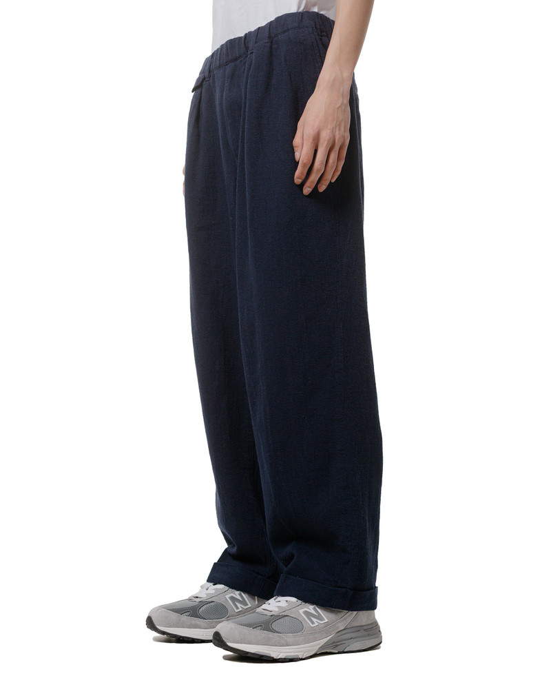 BEAMS PLUS 2Pleats Relax Trousers Linen Cotton Navy outlook