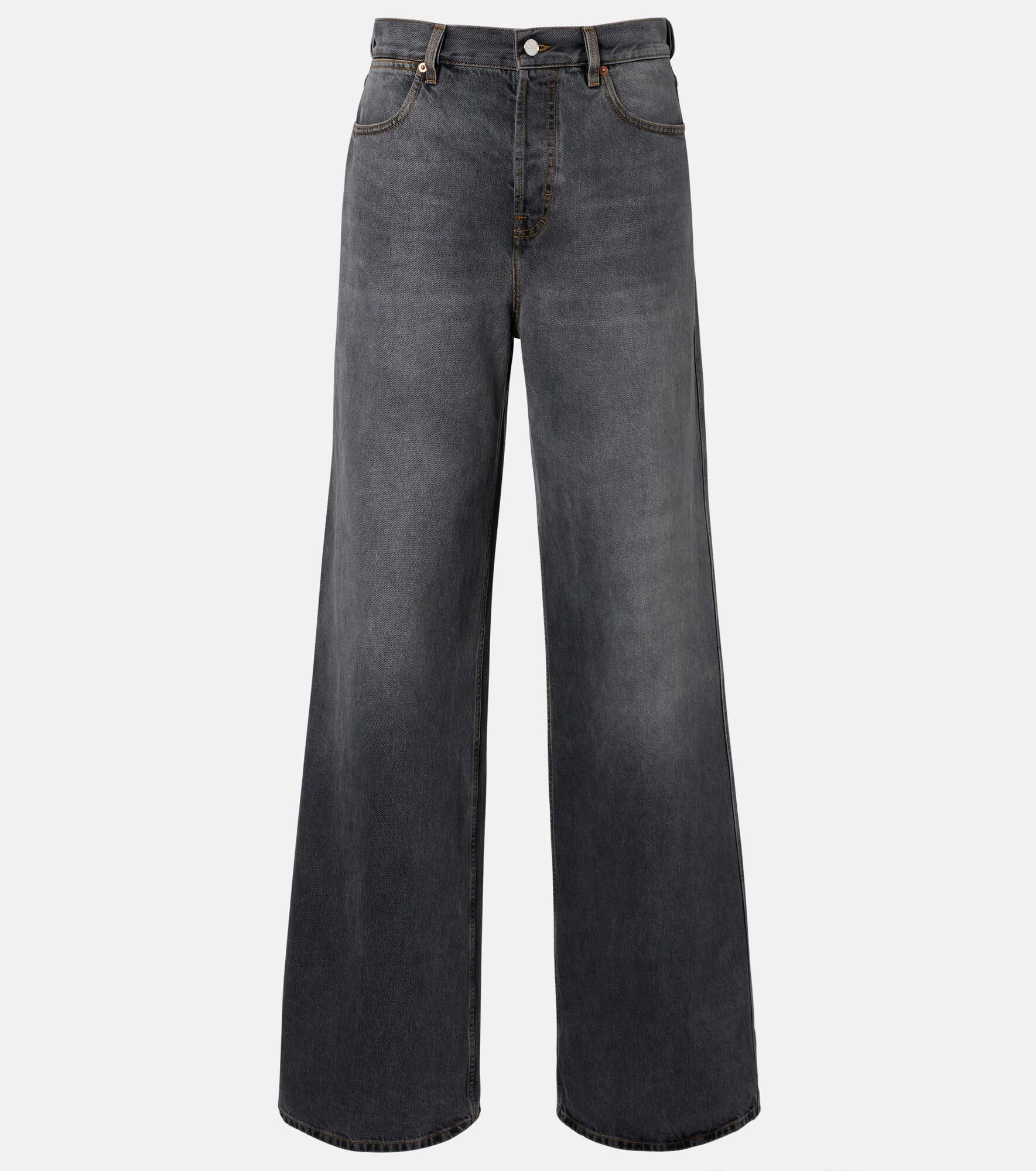 Faded wide-leg jeans - 1