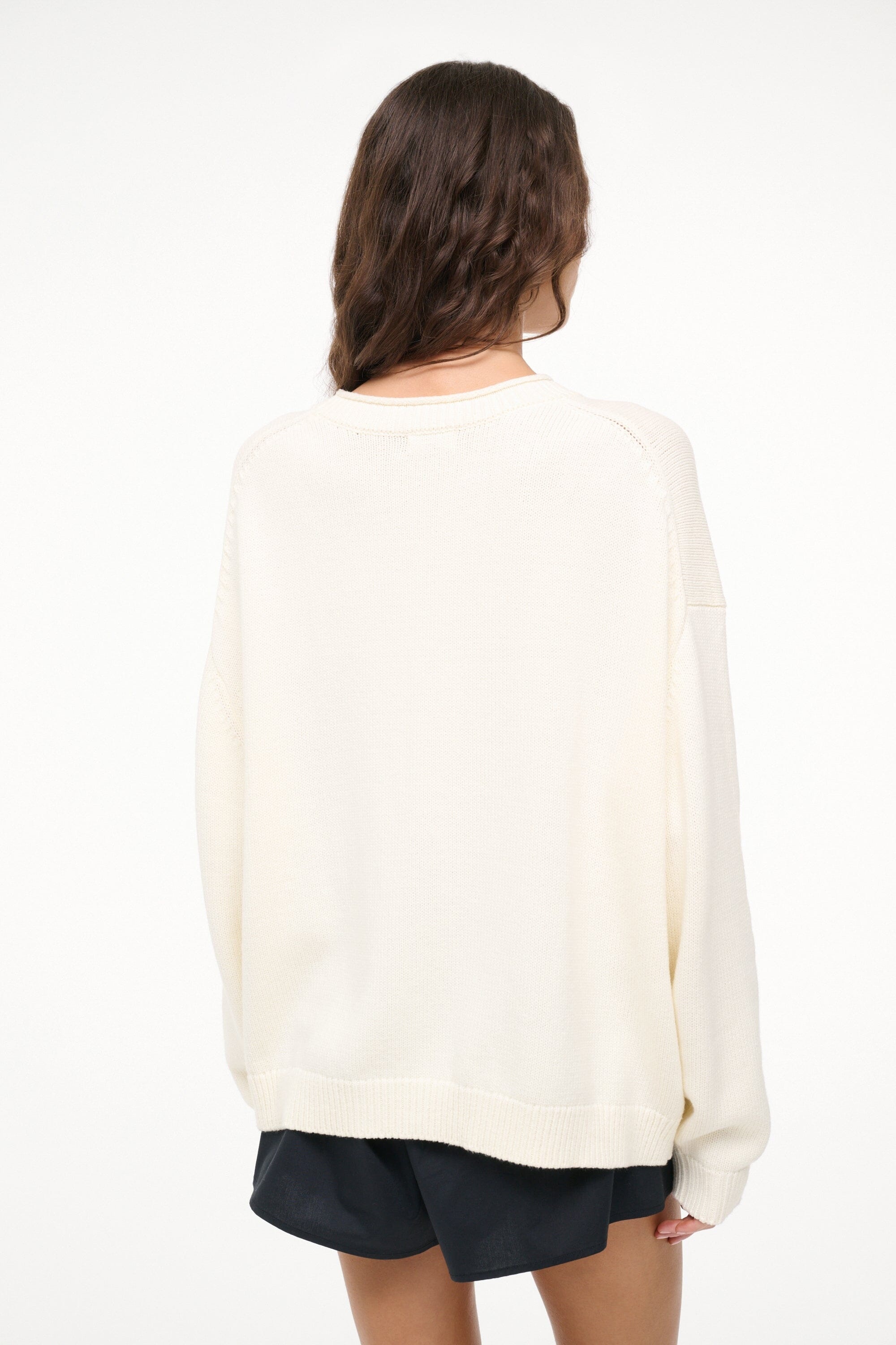 STAUD GIADA SWEATER ROMA IVORY - 5