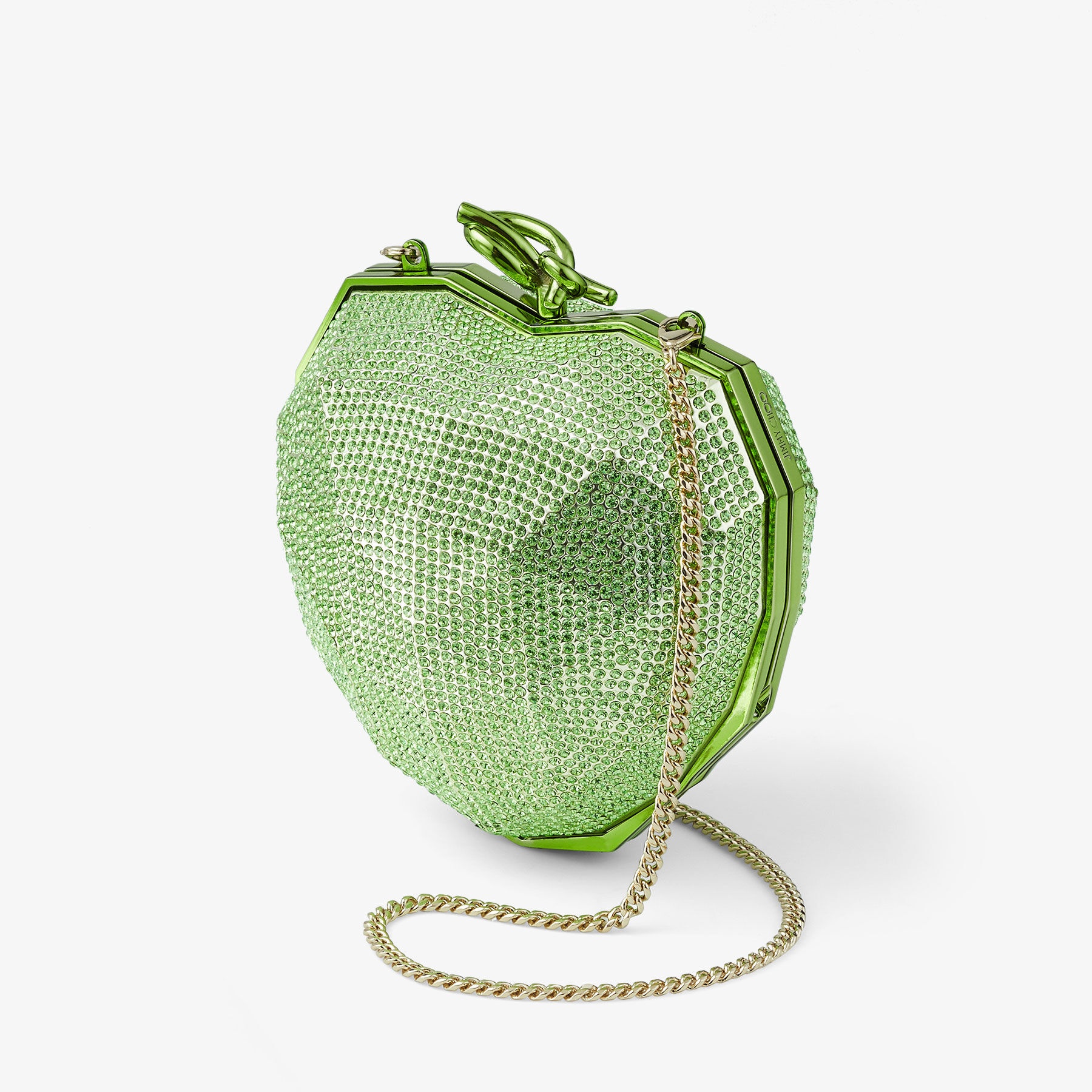 Faceted Heart Clutch
Matcha Lucite Faceted Heart Clutch Bag - 3