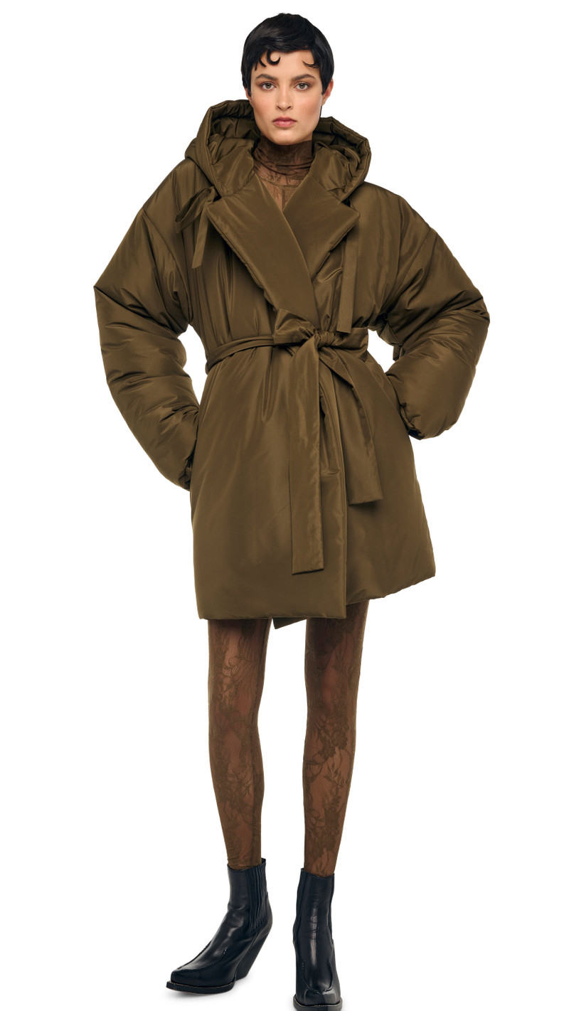 HOODED SLEEPING BAG COAT TO KNEE 7