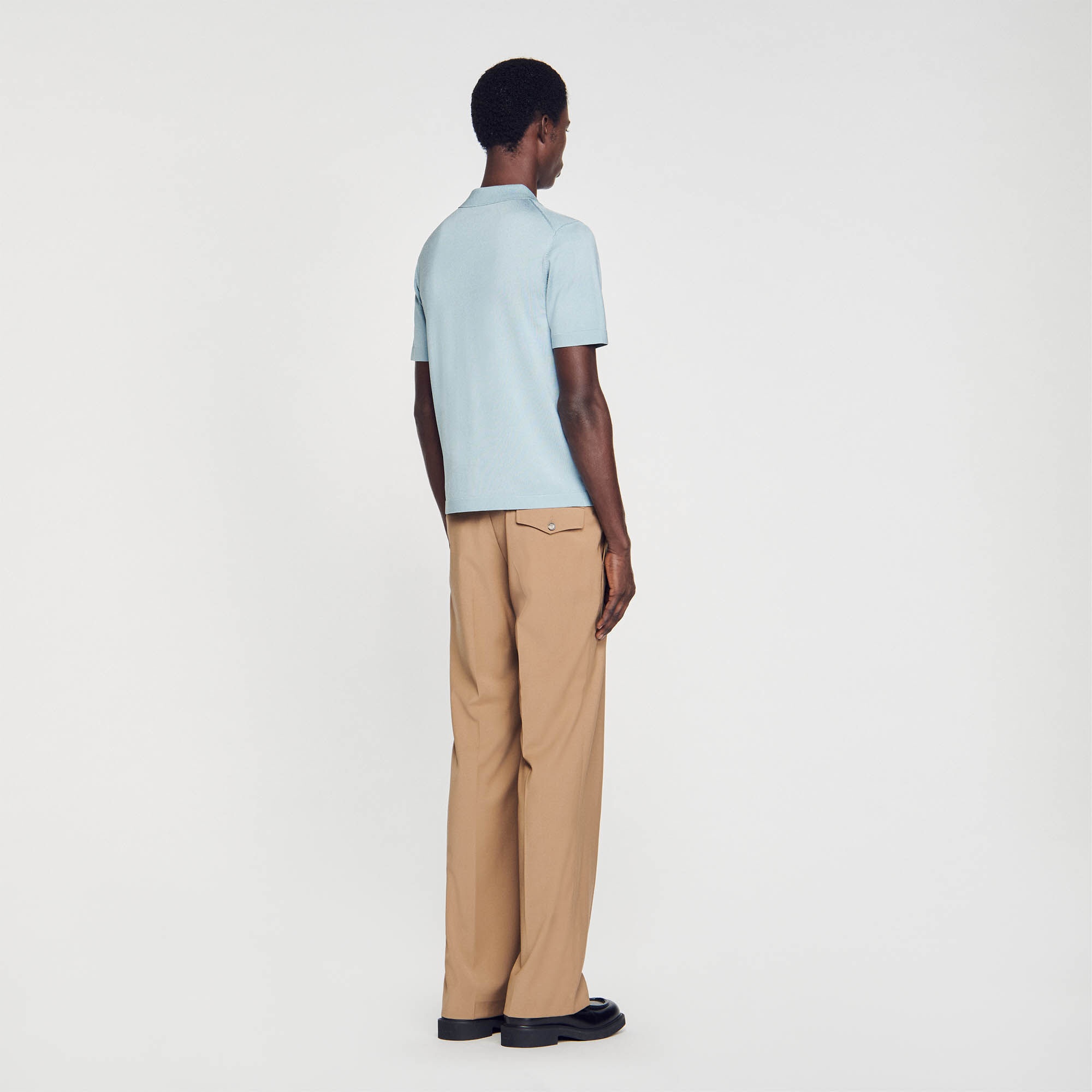 KNITTED POLO SHIRT WITH ZIP COLLAR - 6