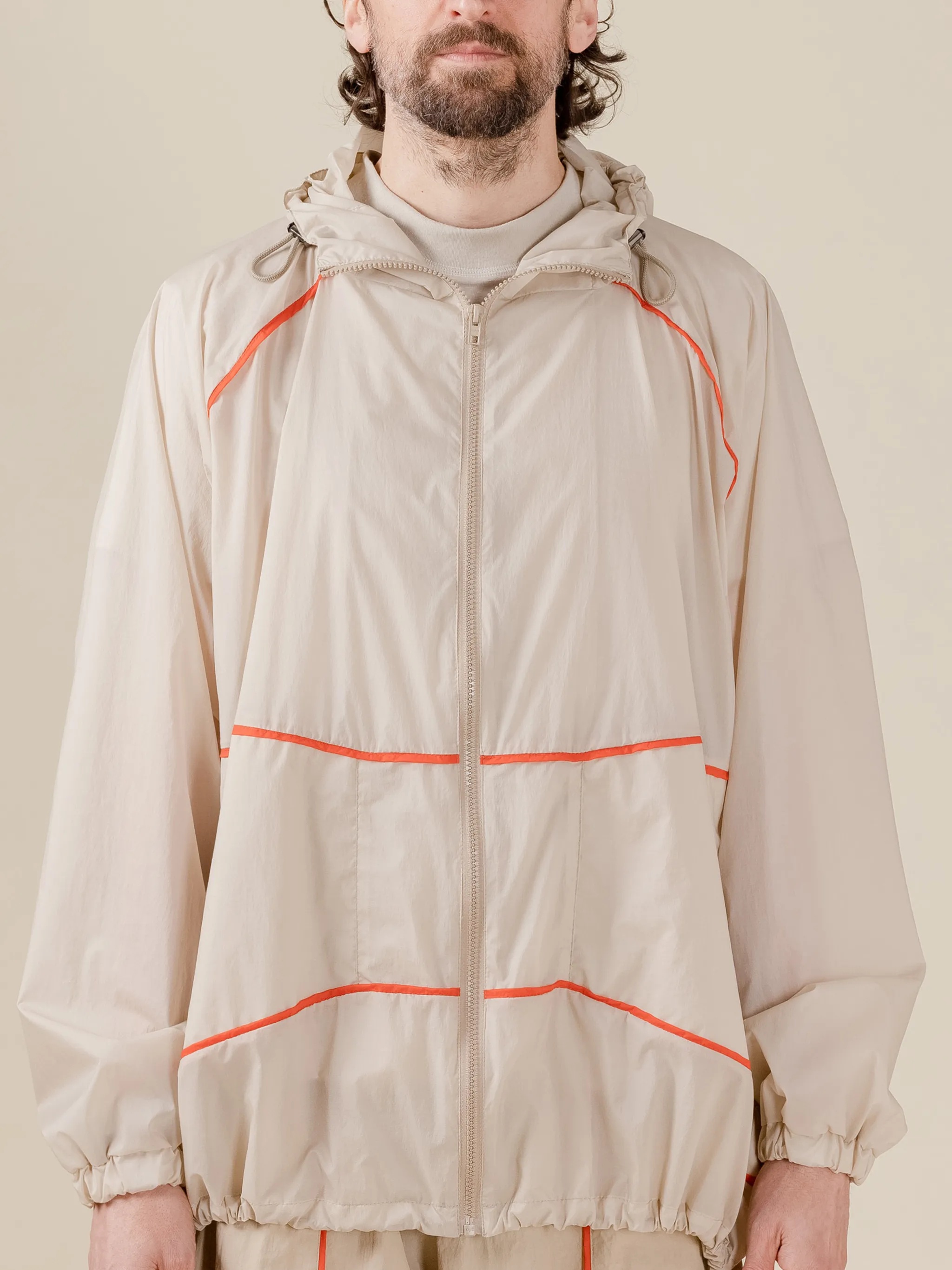 THIS THING OF OURS | FLORA BEIGE TAPED WINDBREAKER - 1