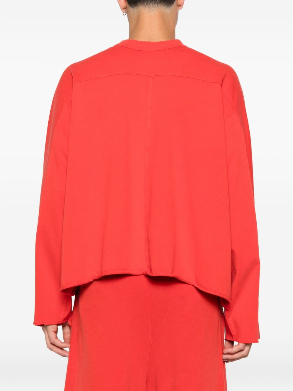 raw-edge cotton T-shirt - 4