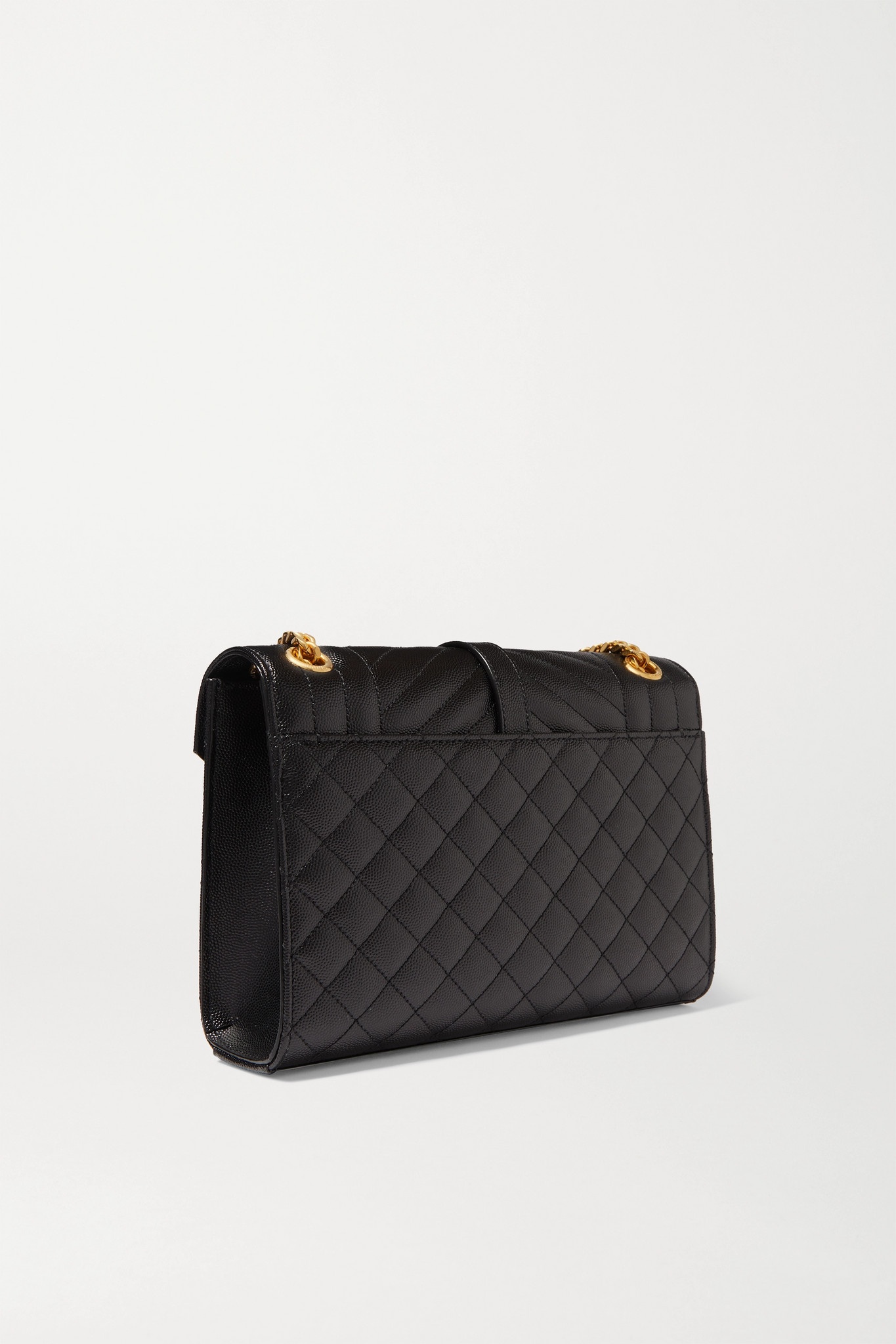 Envelope medium quilted textured-leather shoulder bag - 3