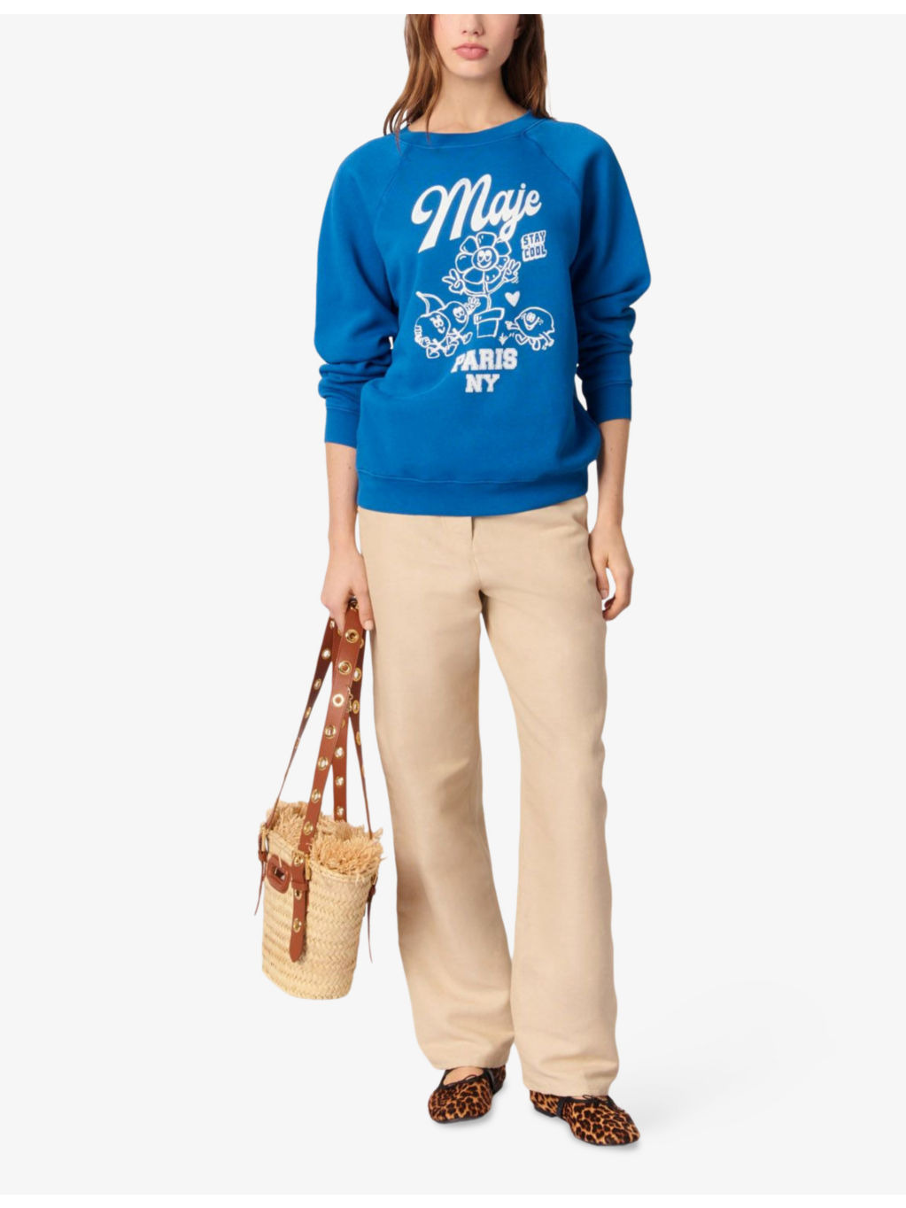 Branded-Print Round-Neck Cotton-Blend Sweatshirt - 2