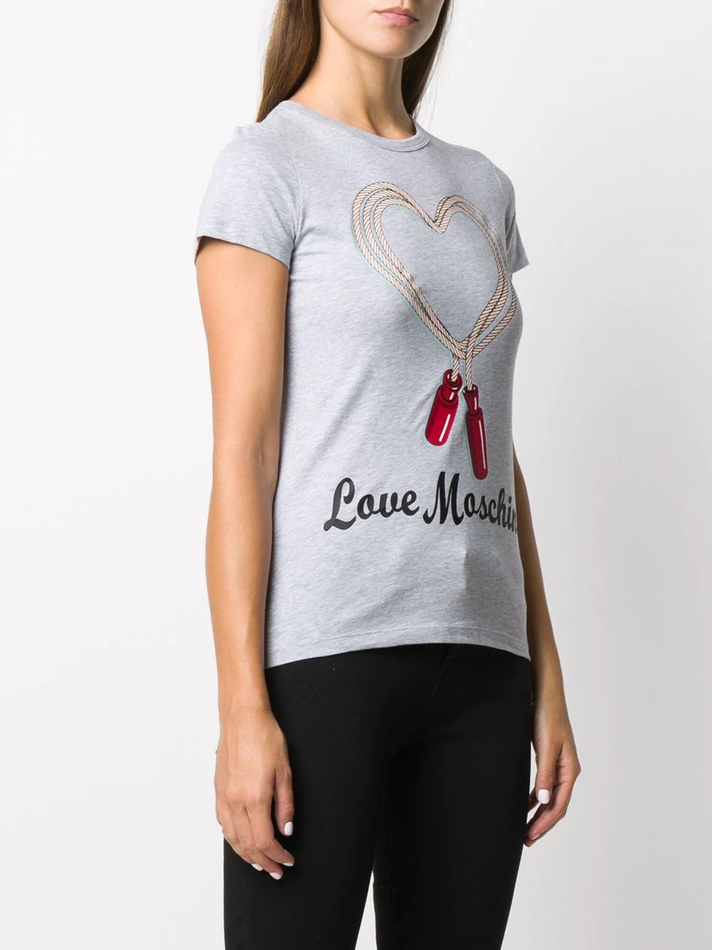 heart logo print T-shirt - 3