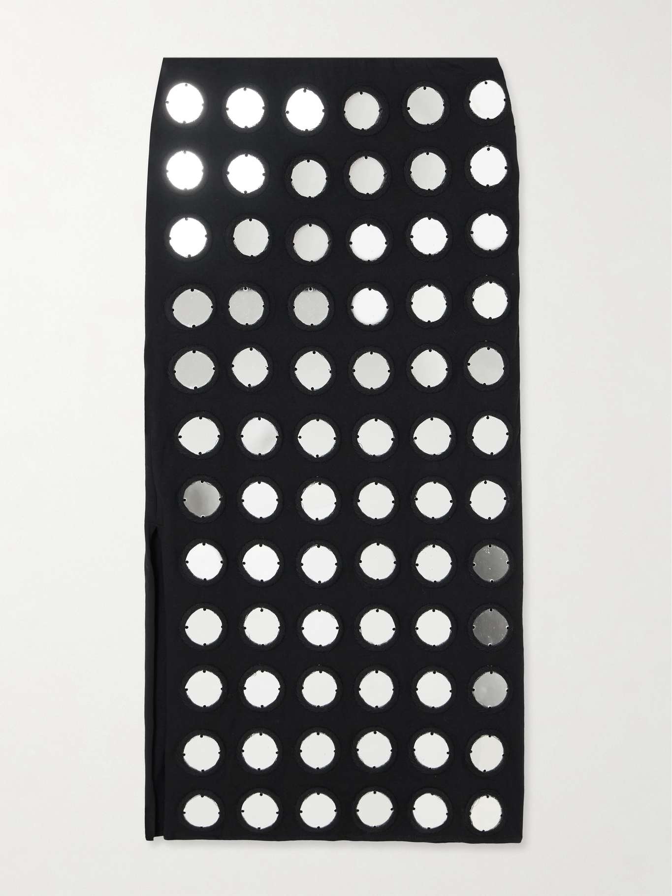 Embellished cotton maxi skirt Black - 1