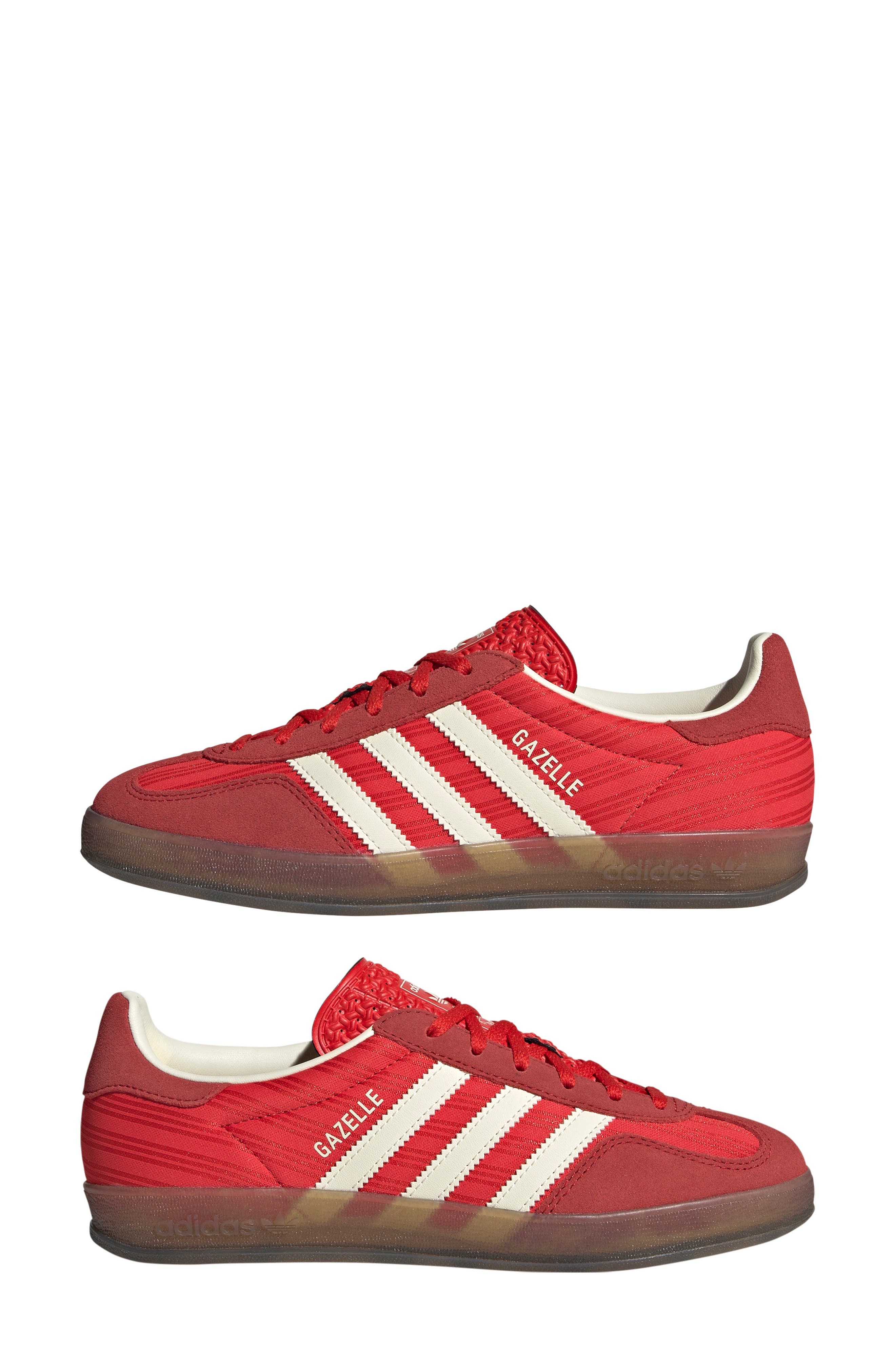 adidas Gazelle Indoor Sneaker in Red/Scarlet/Cream White at Nordstrom - 9