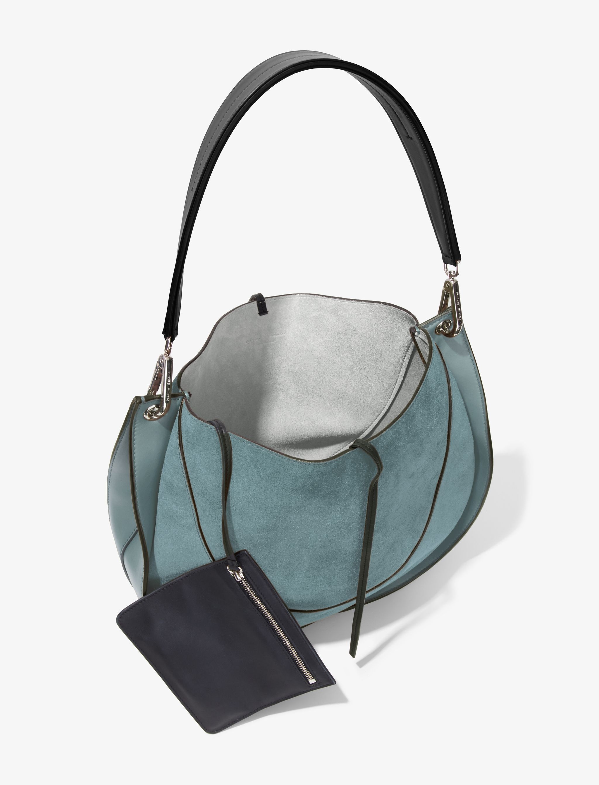 Large Arch Suede Shoulder Bag - 3