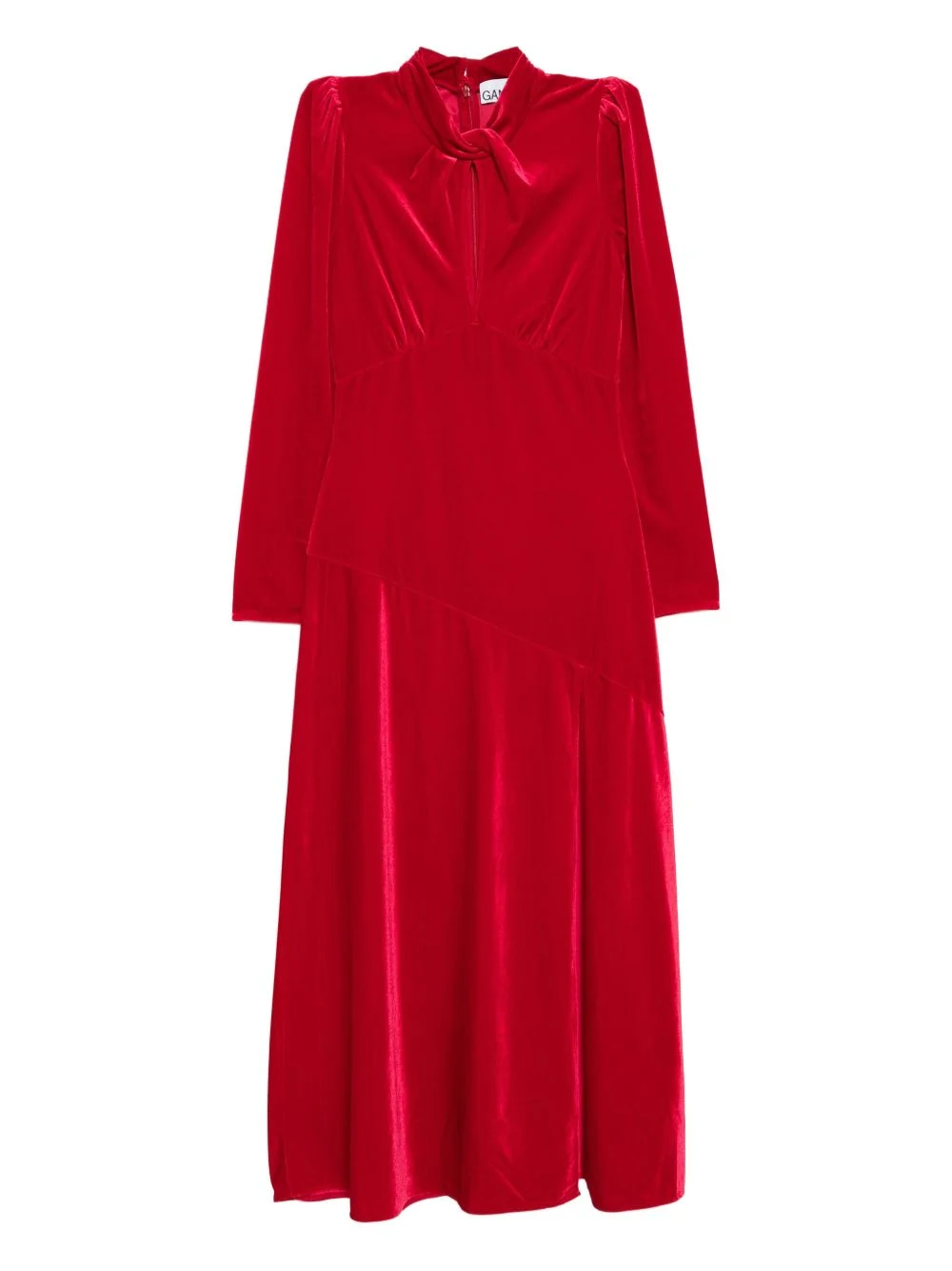 velvet jersey gathered maxi dress - 1