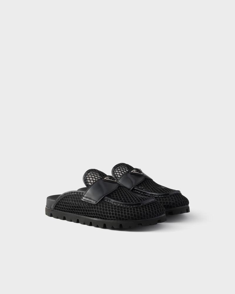 Mesh fabric mules 1