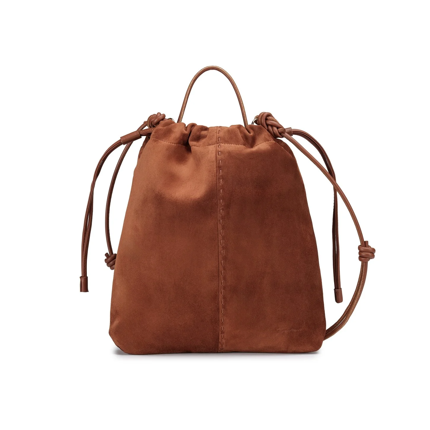 Brown suede crossbody bag - 1