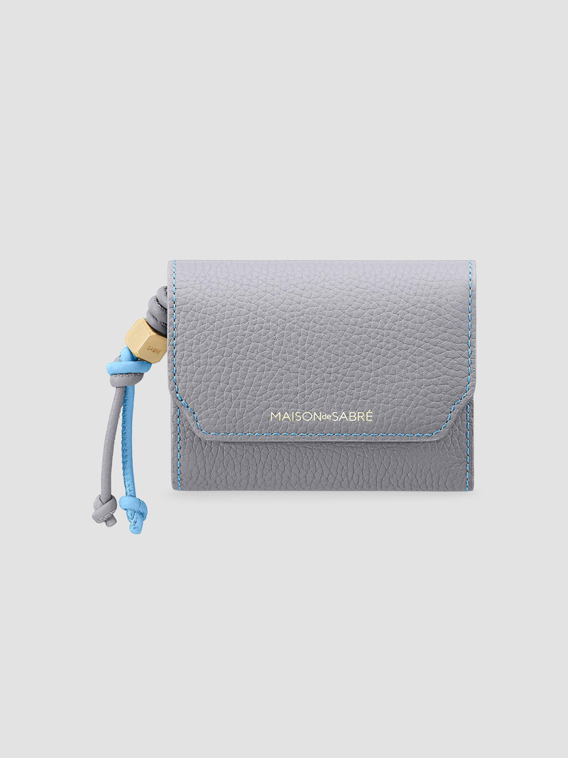 Women's Leather Trifold Wallet - Dove Sky 1