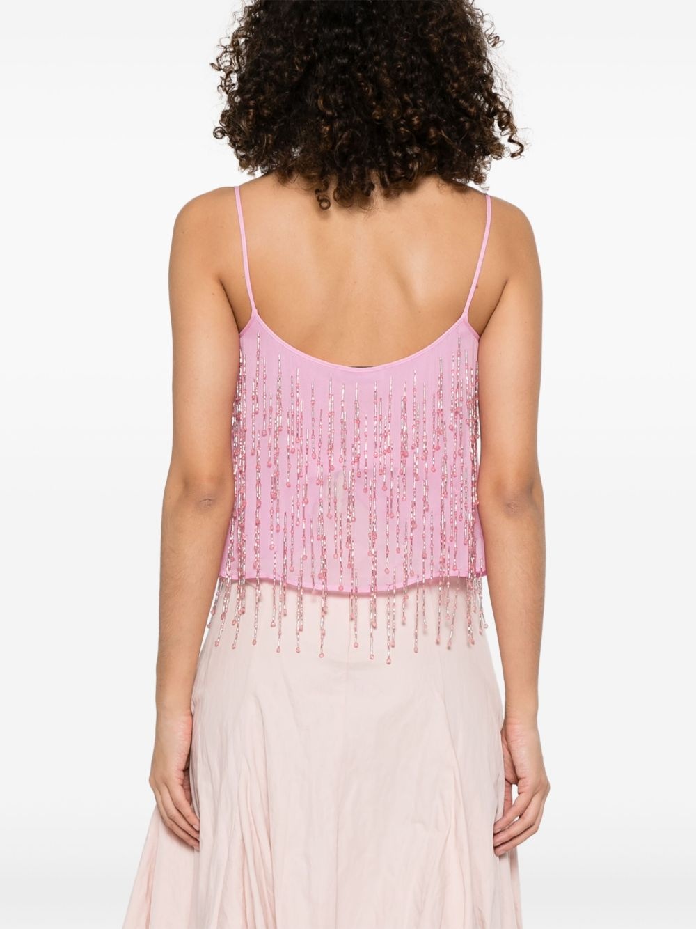 bead-embellished georgette top - 4