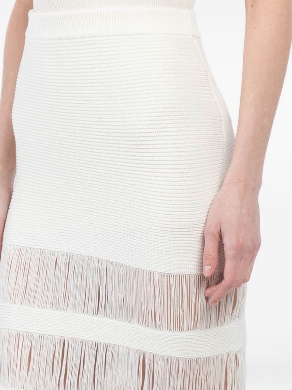 fringe-detailing skirt - 6