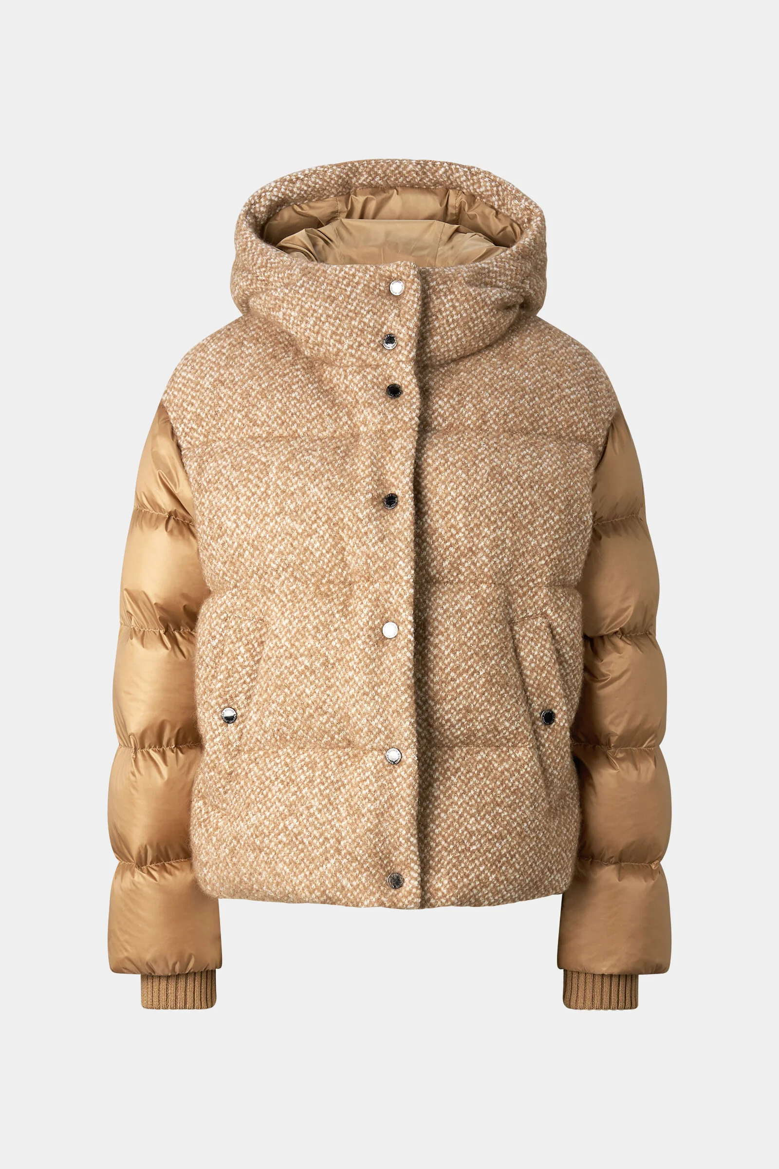 Cathy Bouclé Down Jacket in Camel - 1