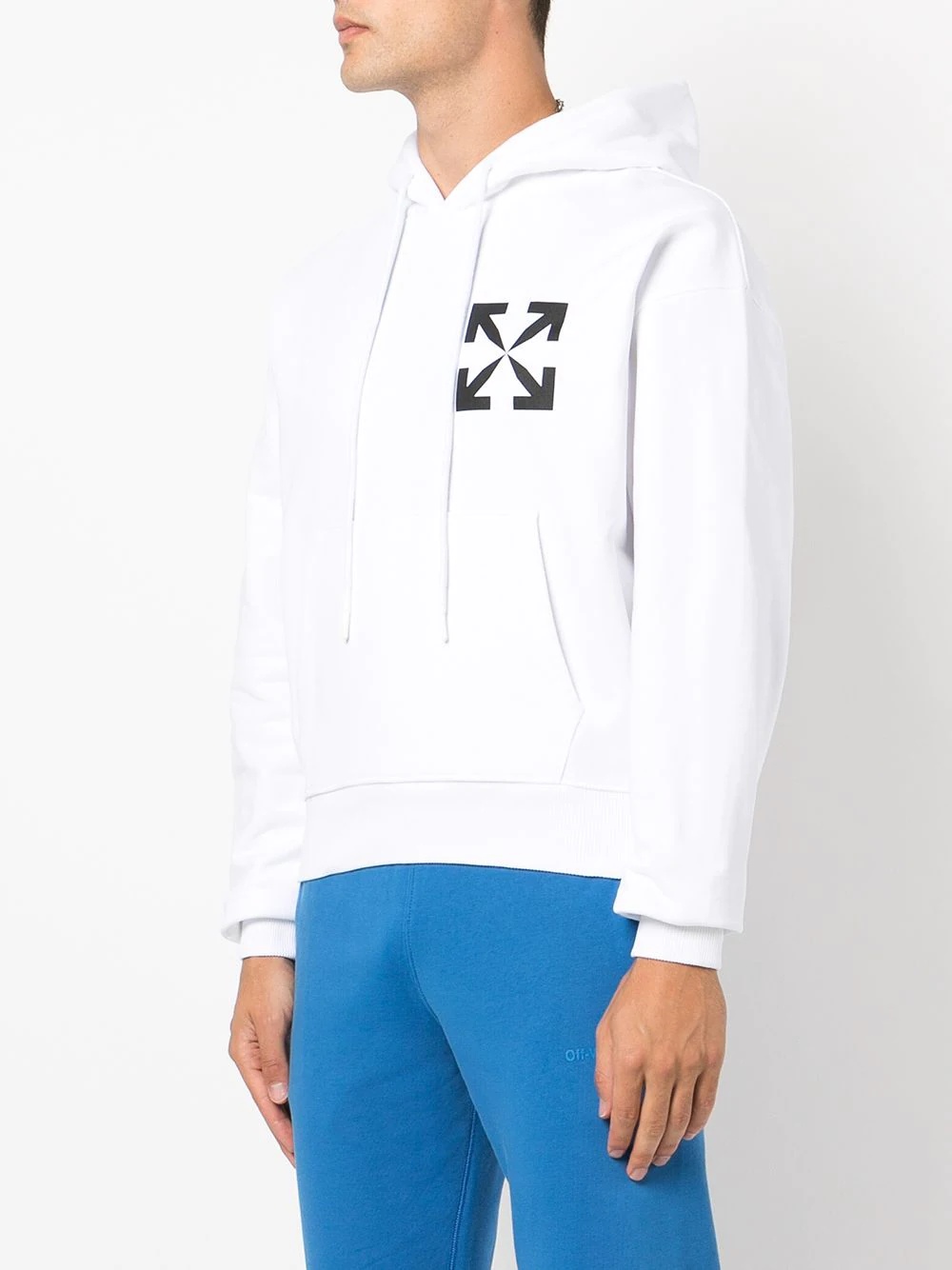 Arrows-print cotton hoodie - 3