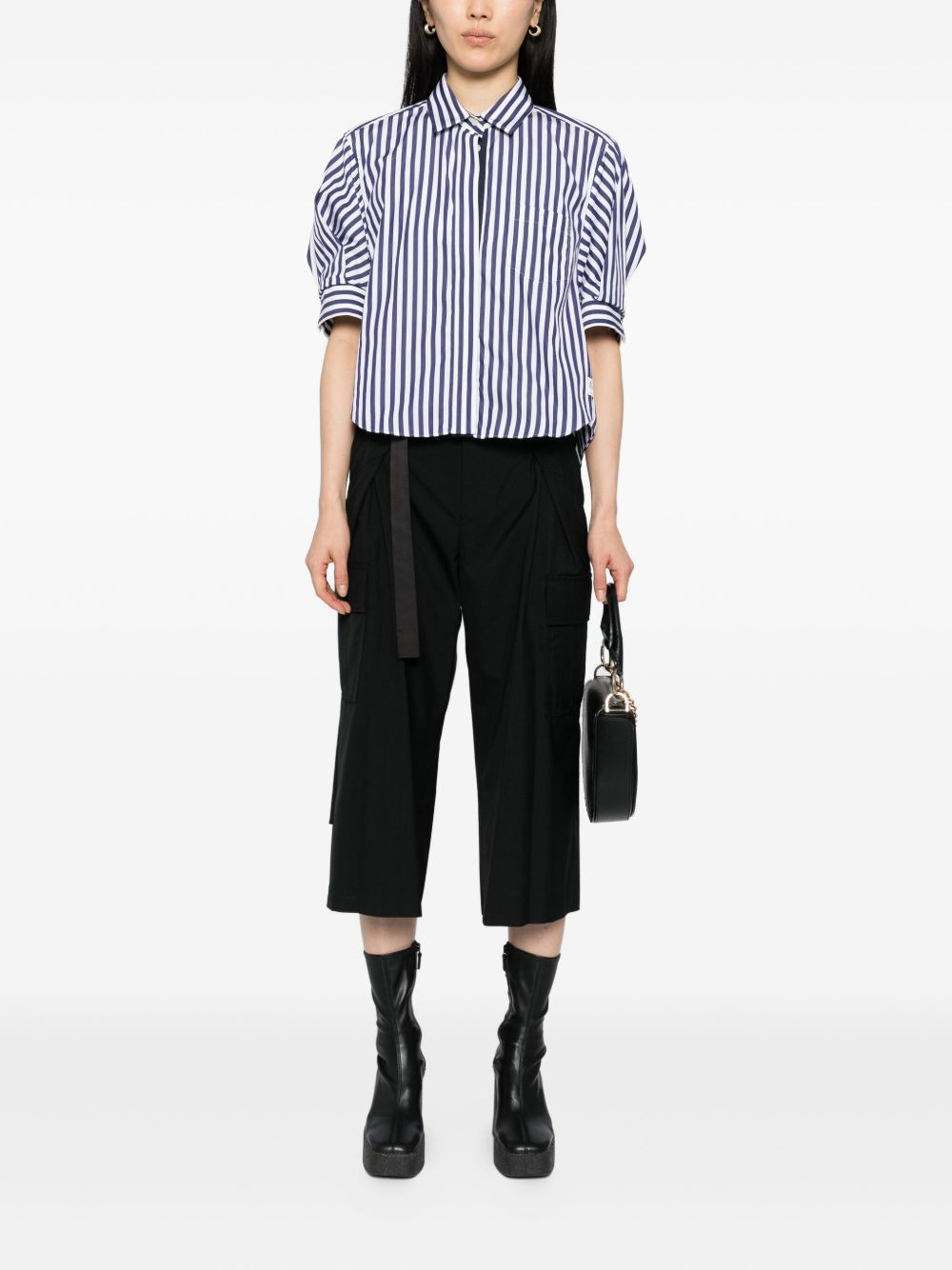 belted cargo trousers - 2
