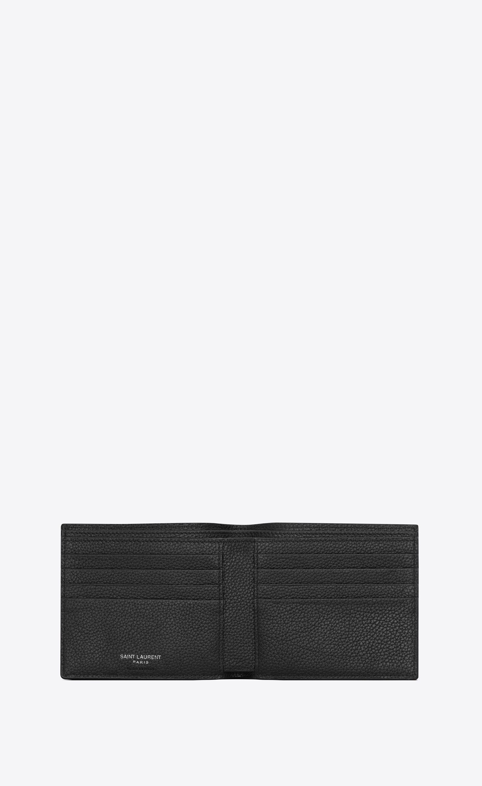 cassandre shadow saint laurent east/west wallet in grained leather - 4