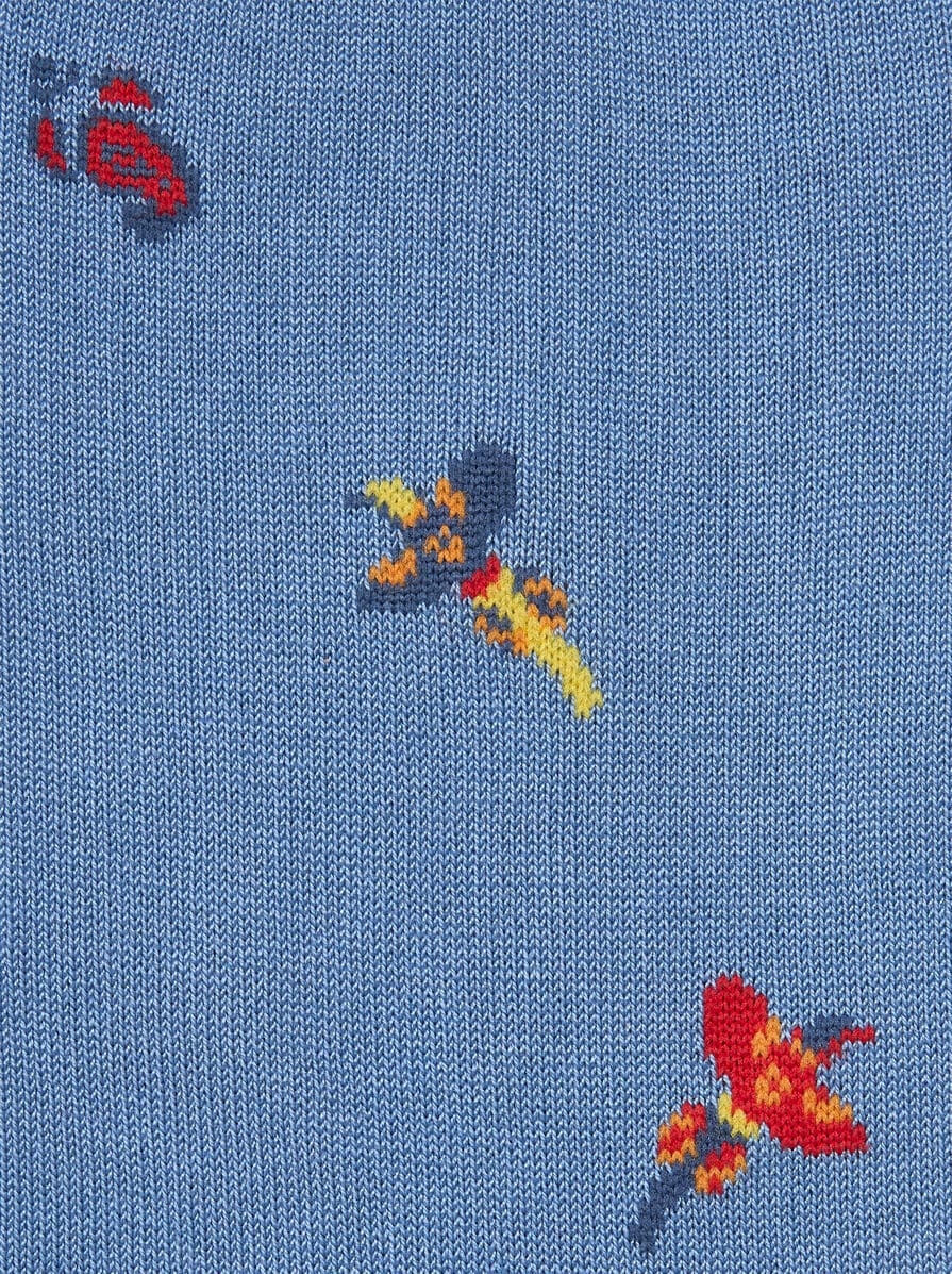SOCKS WITH PAISLEY MOTIF AND BIRDS - 2
