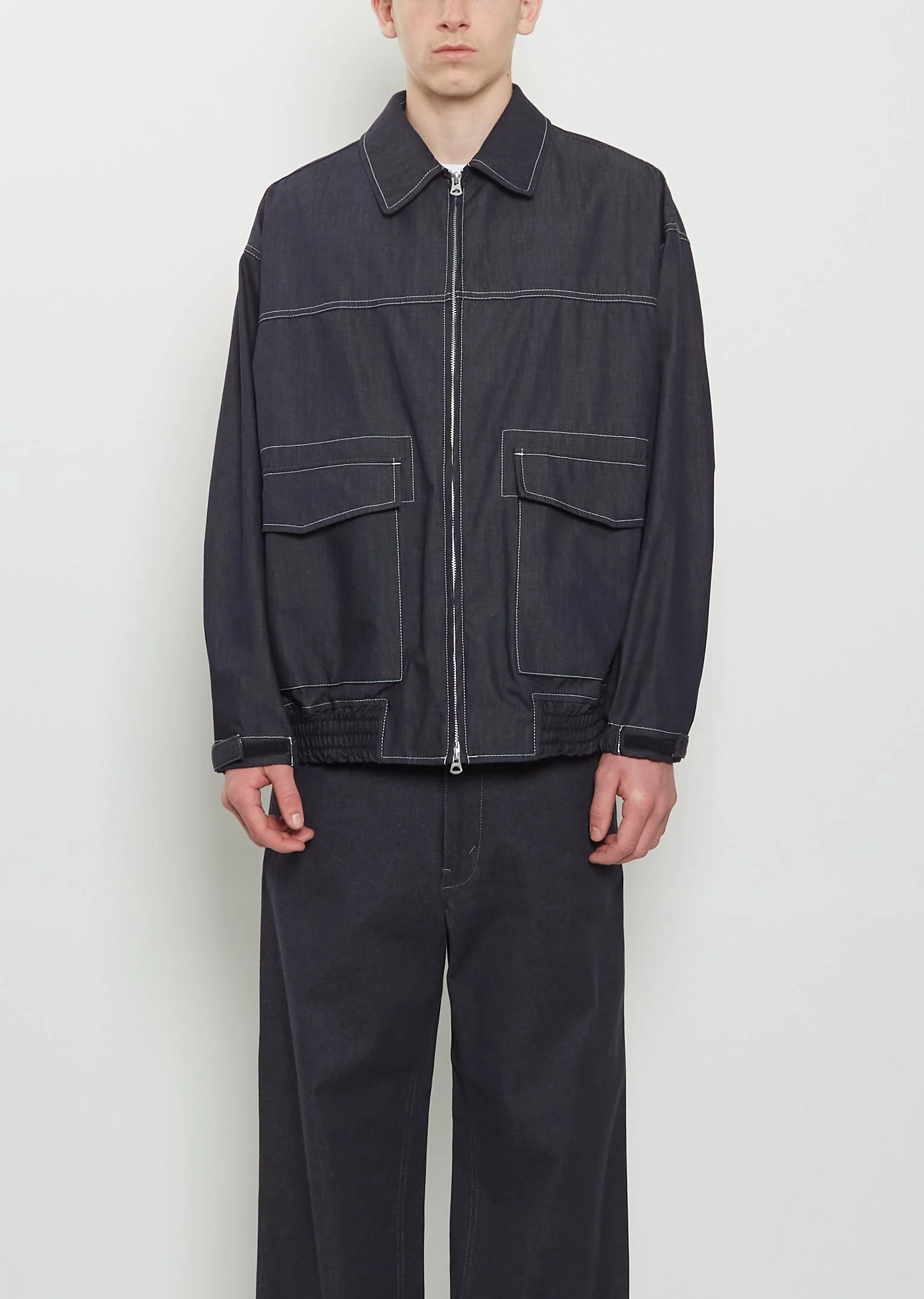 Light Denim Zip Jacket - 1